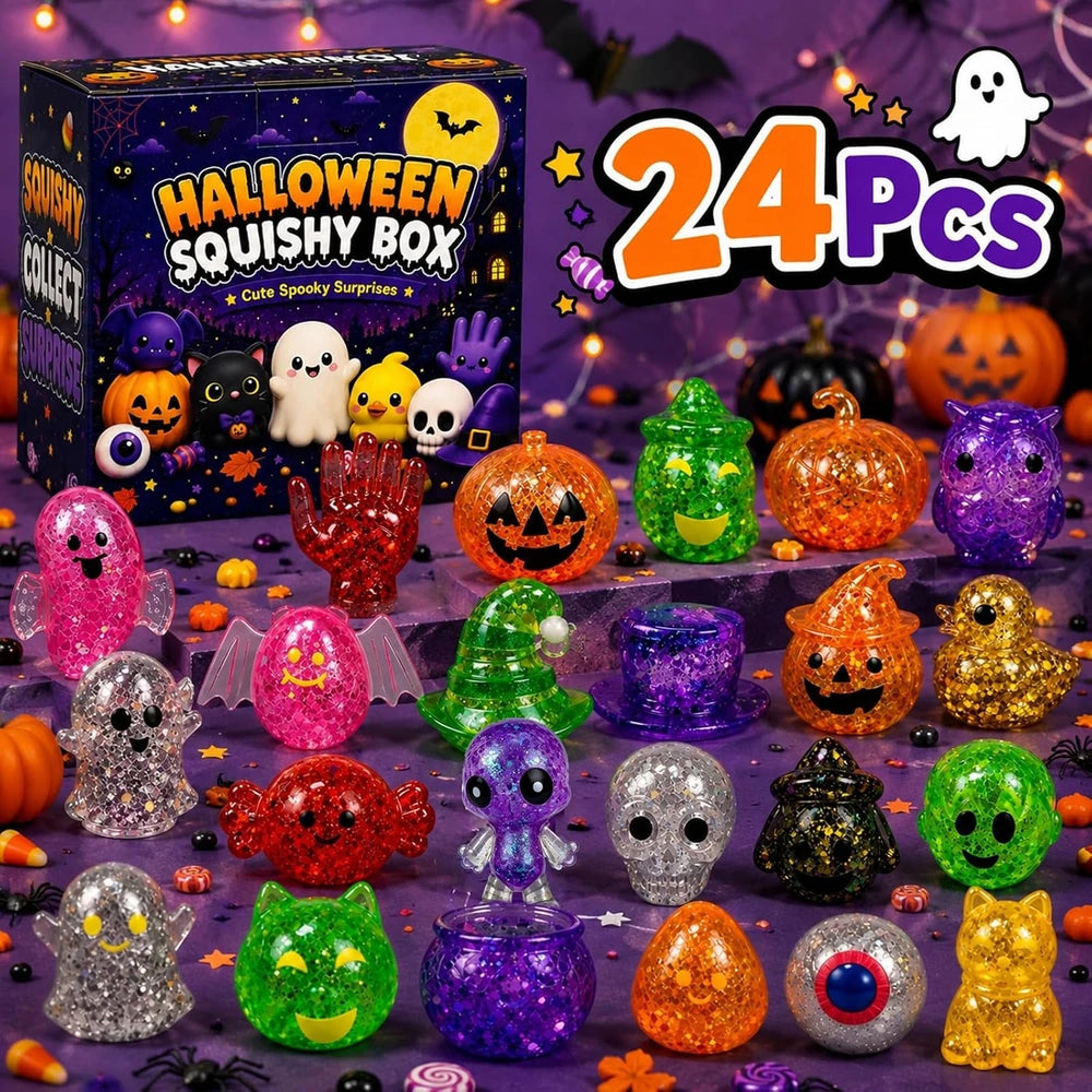 Spooky Glitter Halloween Squishies