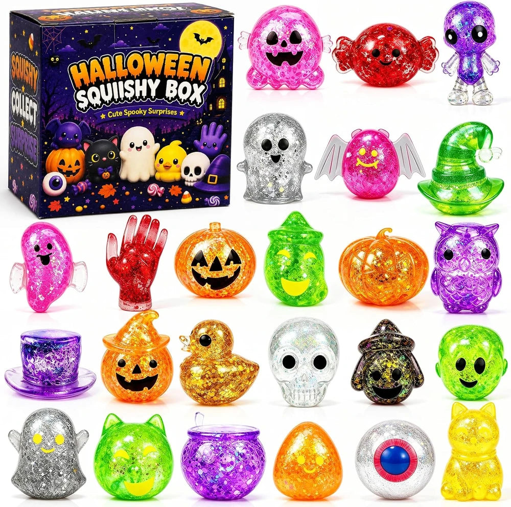 Spooky Glitter Halloween Squishies