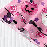 Satin Halloween Pumpkin Ghost Pajama Set