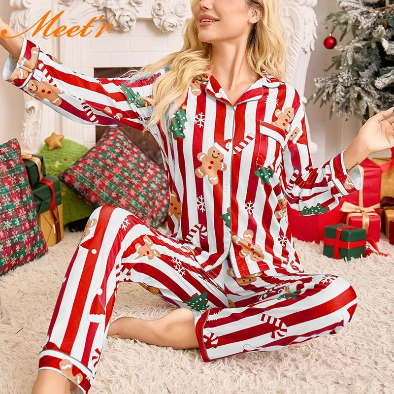 Striped Knit Pajama Set