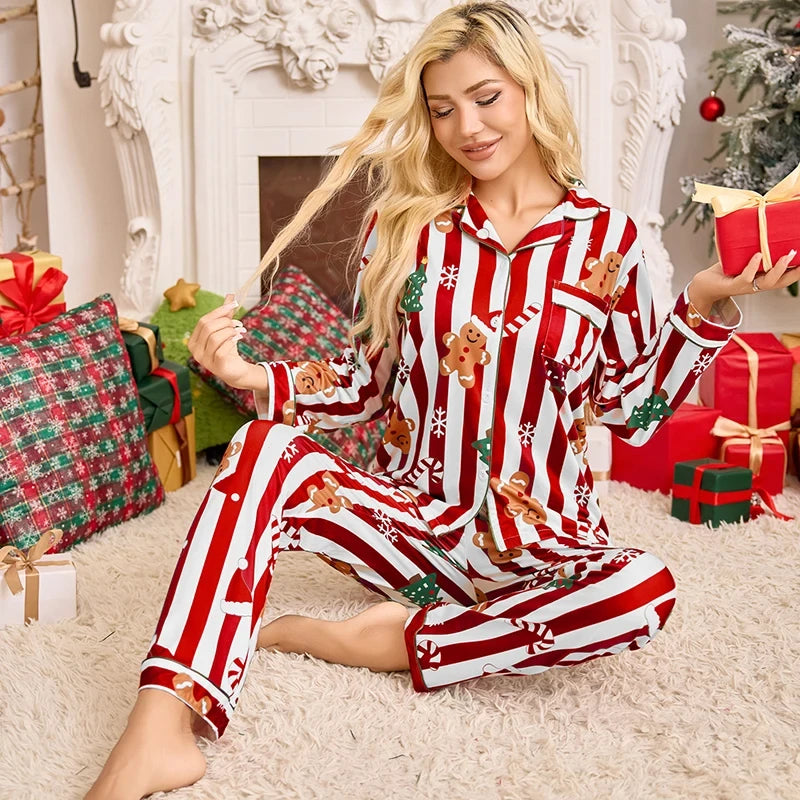 Striped Knit Pajama Set
